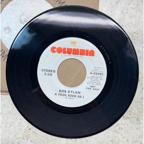 Bob Dylan A Fool Such As I 45 Folk Rock Promo Columbia 45982 WLP Mono Stereo - Picture 6 of 6